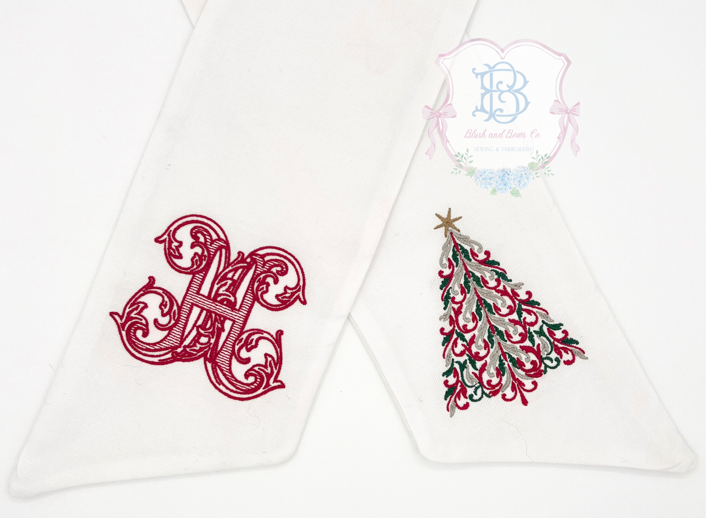 Christmas Wreath Sash