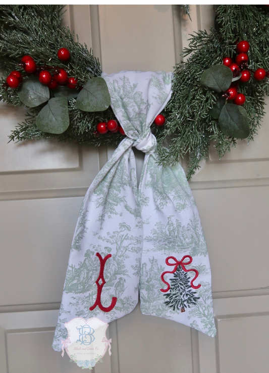 Christmas Wreath Sash