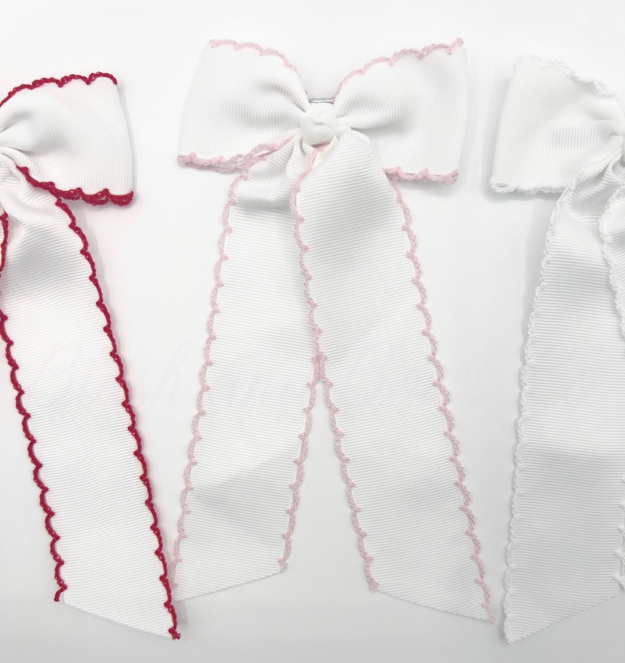 Picot Trim Bow- Long Tail