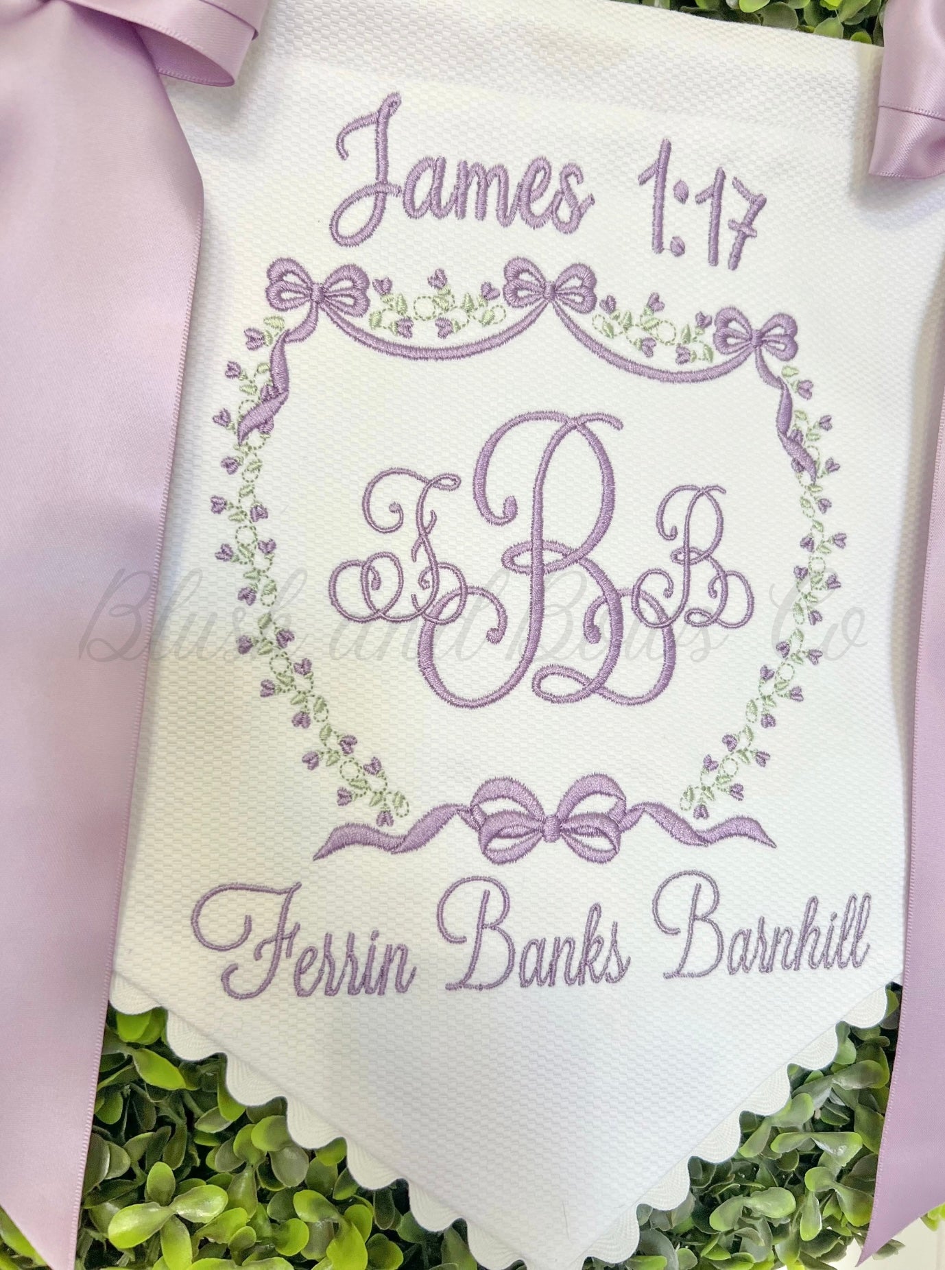 Bespoke Banner- Roses and Bows Crest