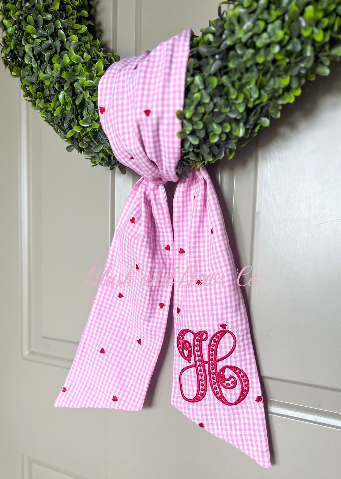 Valentines Wreath Sash