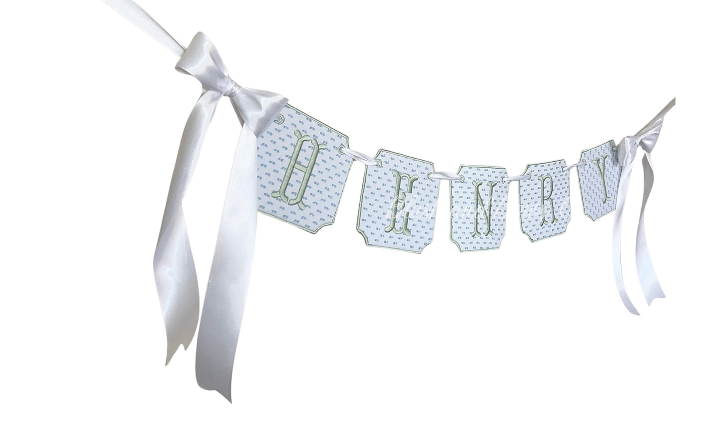 Beveled Edge Crib Name Banner