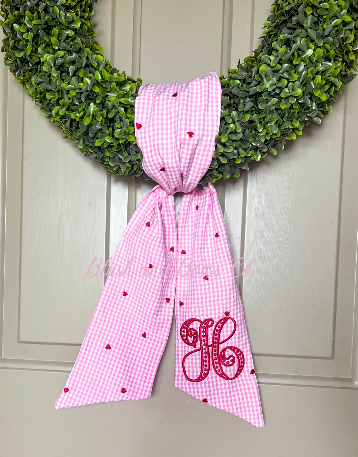Valentines Wreath Sash