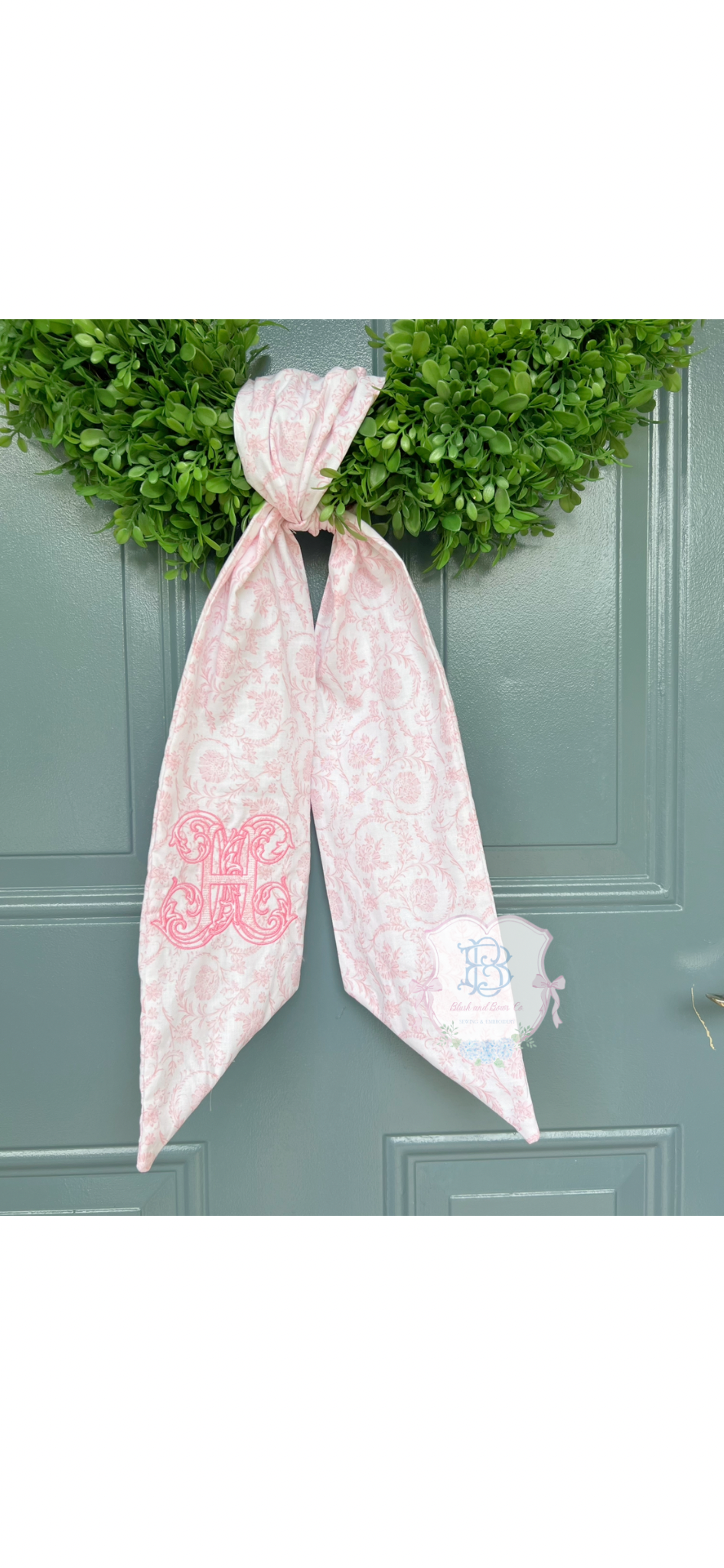 Chinoiserie Wreath Sash