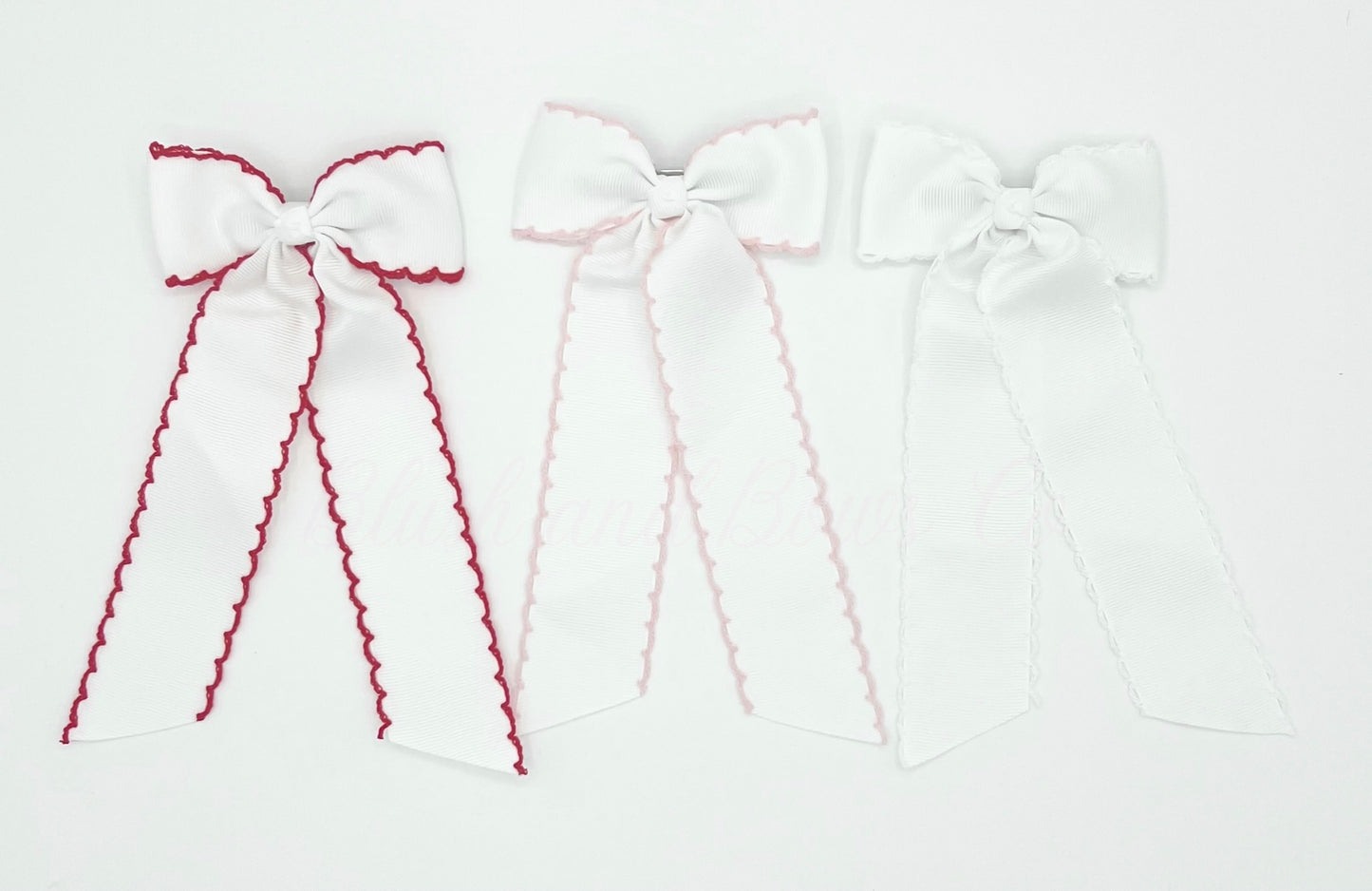 Picot Trim Bow- Long Tail