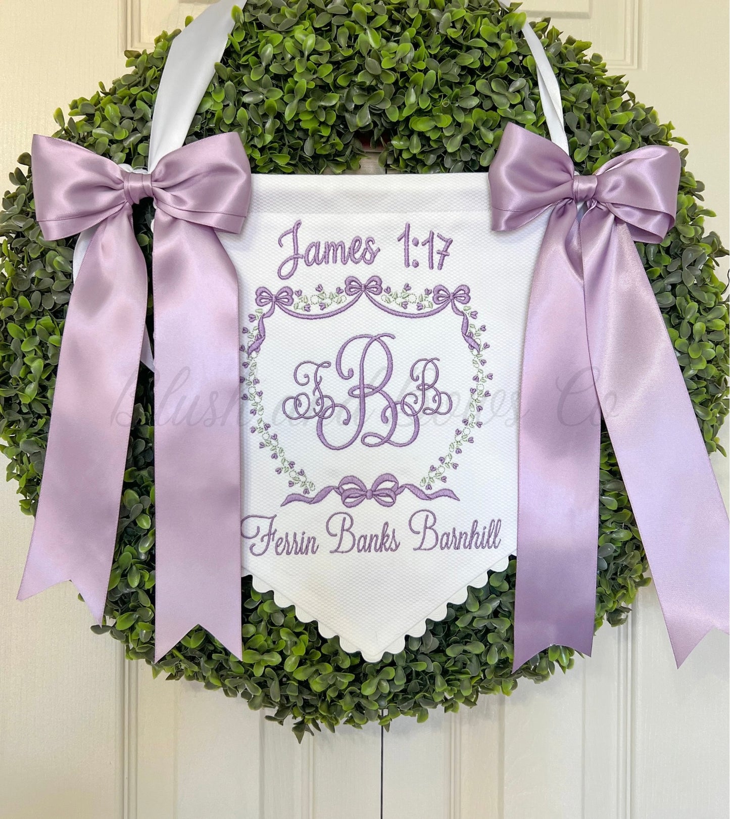 Bespoke Banner- Roses and Bows Crest