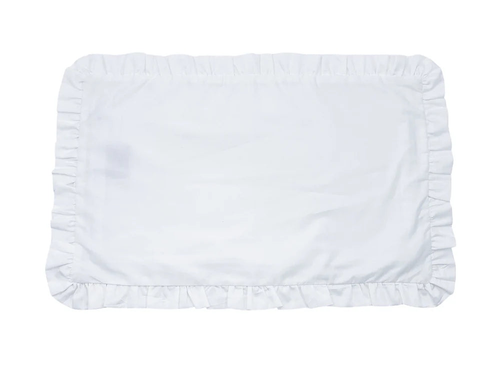White Ruffle Pillowcase