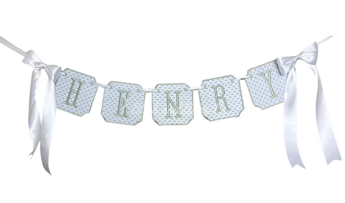 Beveled Edge Crib Name Banner