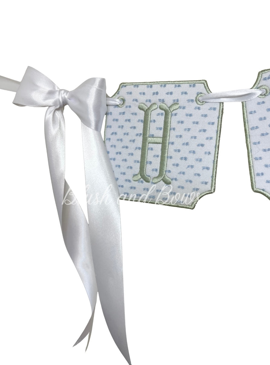 Beveled Edge Crib Name Banner