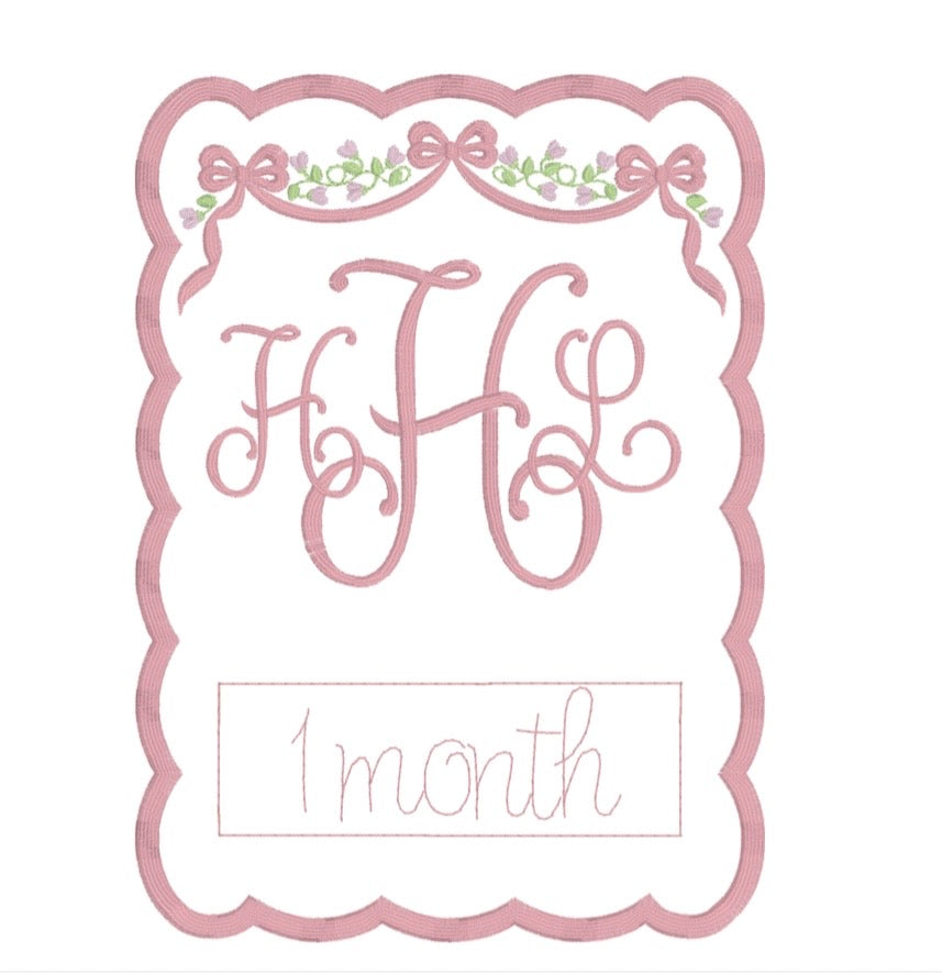 Tester Baby Girl Milestone Cards