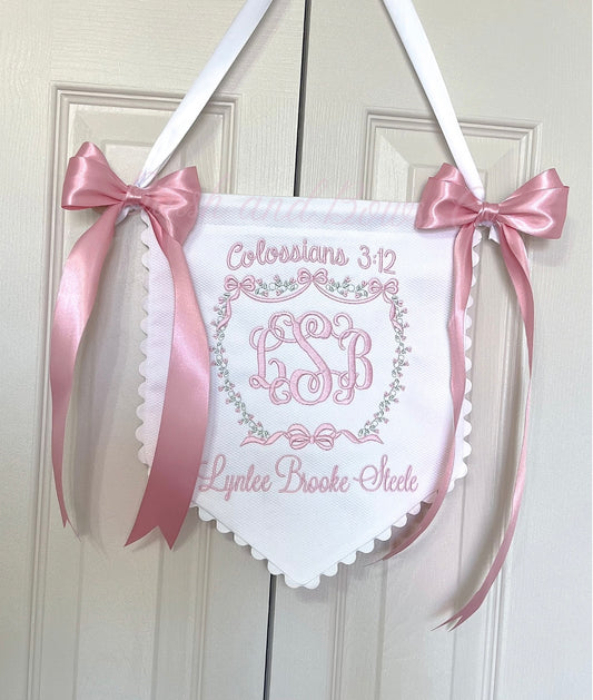 Bespoke Banner- Roses and Bows Crest