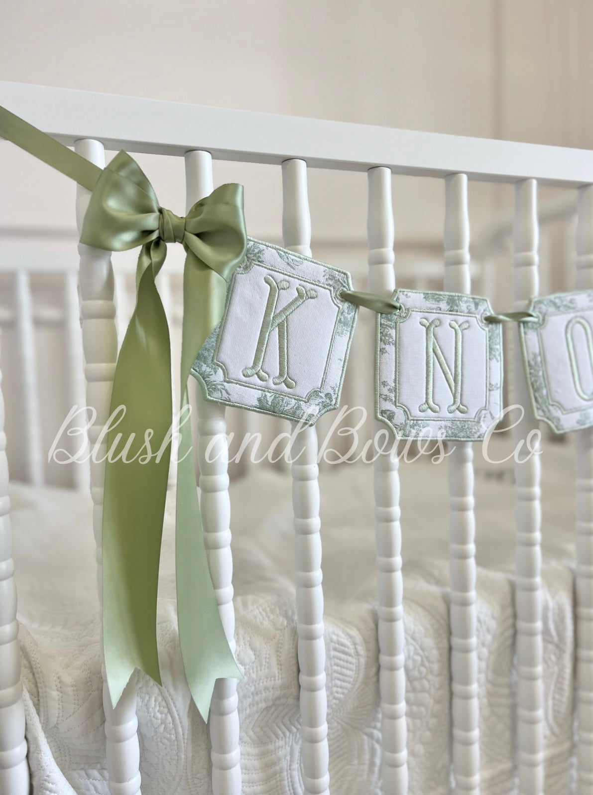 Double Beveled Edge Crib Name Banner